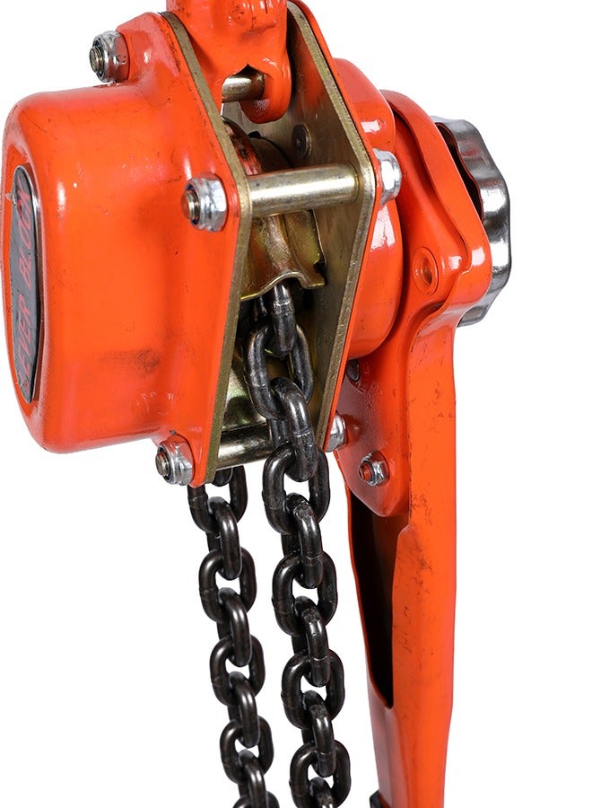 LAWAZIM Crane Wrench - 3Tx3m Orange - Heavy-Duty Lever Chain Hoist with Safety Latch Hooks and Durable Load Chain - Ideal for Industrial Lifting, Construction, Warehouses, and Workshops - Image 4