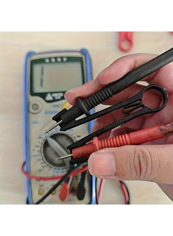 Black Multimeter Probe Clamp One Handed Measurement Tool Electrician Repair Accessory - Image 3
