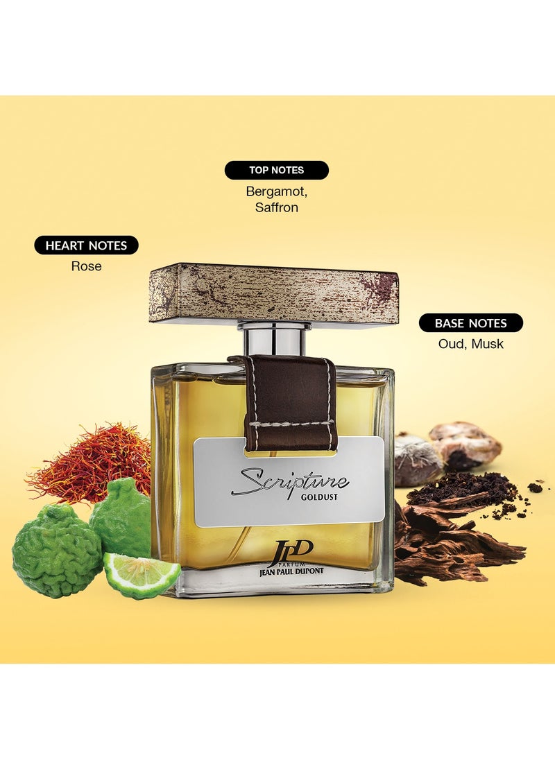 Jean Paul Dupont Scripture Goldust Eau de Toilette For Men 100ml  - Image 3