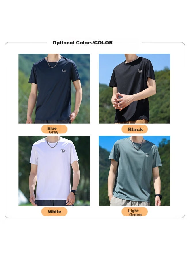 Eastern Camel Ice Silk Short Sleeve T-shirt Men's Summer Thin Breathable Ice-cool Quick-drying Outdoor Sports Half Sleeve Top Light Green 2XL - Image 2
