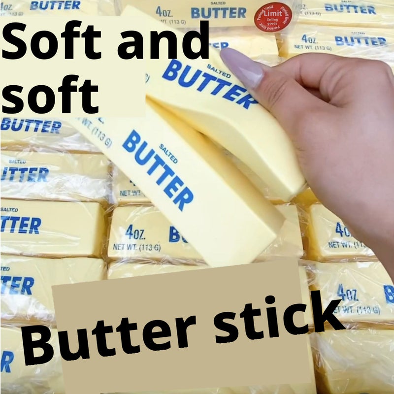 Cute Butter Stick Squishy Toy, Soft PU Slow Rebound Decompression Toy, Stress Relief Squeeze Toy for Kids Adults, Portable Funny Fidget Toy Gift - Image 1