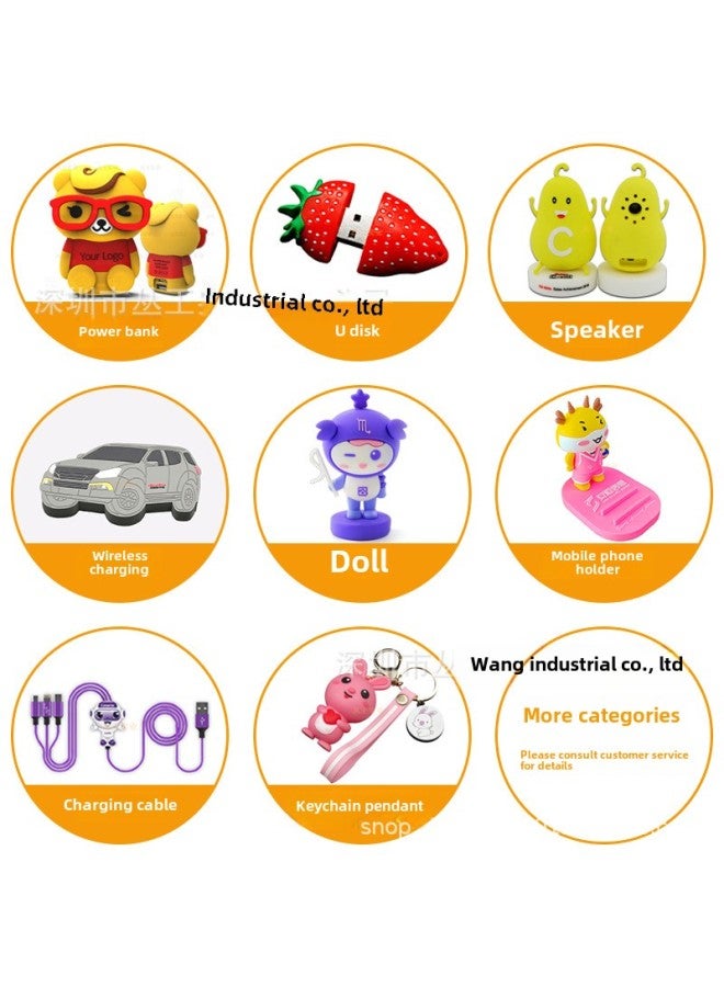 Creative Cartoon USB Flash Drive Custom Three-dimensional Cute Doll Gift USB Flash Drive Custom 3d Mini Shaped PVC Soft Rubber USB Flash Drive-Color:Cute Doll Gift U Disk-Capacity:64GB - Image 4
