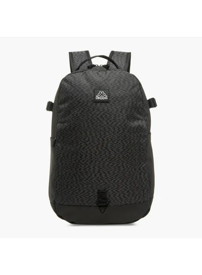 Kappa Unisex Logo Applique School Backpack with Zip Closure - 15x31x47 cm