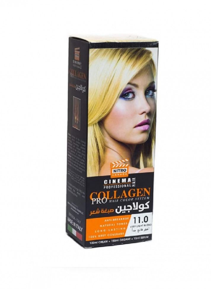 نيترو كندا سينما كولاجين صبغة شعر رقم 11.0 أشقر فاتح جدا - Image 1