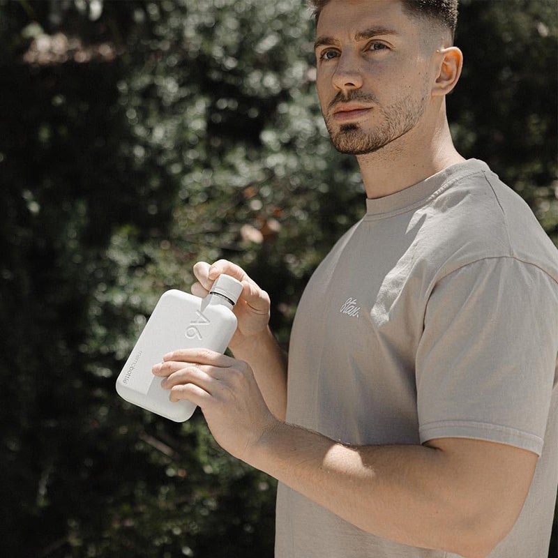 memobottle A7 Refined WHITE | 8 oz / 250 ml | Stainless Steel Water Bottle for Modern Living, Gym & On-The-Go - Image 4