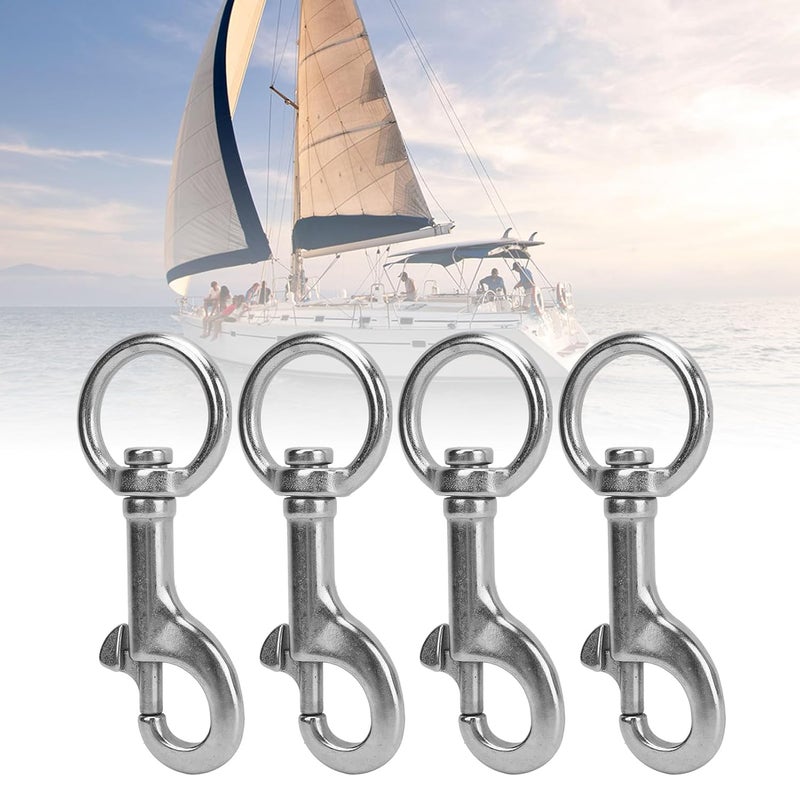316 Stainless Steel Swivel Eye Bolt Snap Hook For Scuba Diving Fishing Boating - Image 4