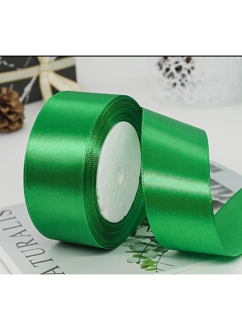 KRONFOL 3pcs , 2.54 cm 24 m (each one) Christmas Green Satin Ribbon  | Luxe -Like Ribbon for Tree Decor, Gift Wrapping & Festive DIY Bows - Image 4
