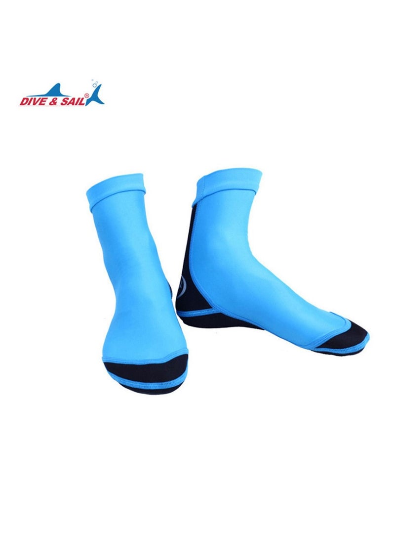 DIVE & SAIL 1.5MM Non-slip warm Wear-resistant Winter Swimming Socks Thick Winter Swimming Socks Blue 