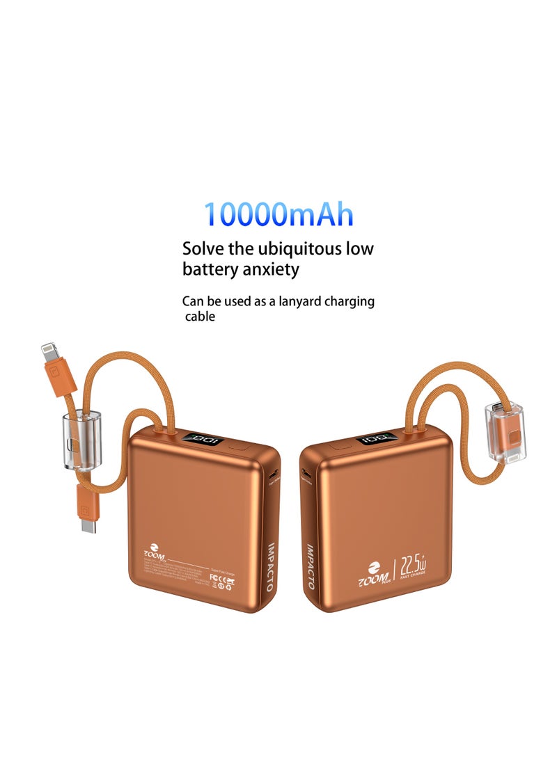 Zoom Plus ZP11B Ultra-Slim 10,000mAh IMPACTO Super Fast 22.5W Power Bank - Black - Image 2