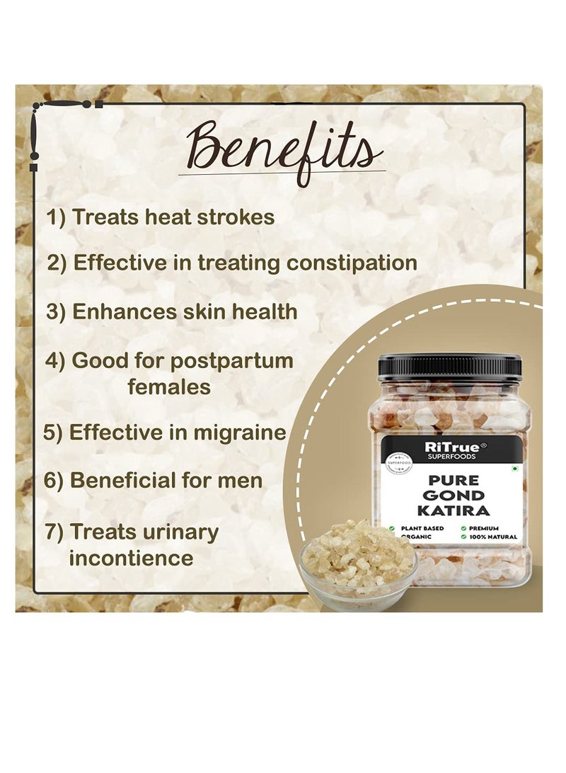 Superfood Ritrue Superfoods   Gond Katira  Edible Gum  300 Gm   tragacanth Crystals 100% Natural  badam Pisin Almond Gum - Image 2