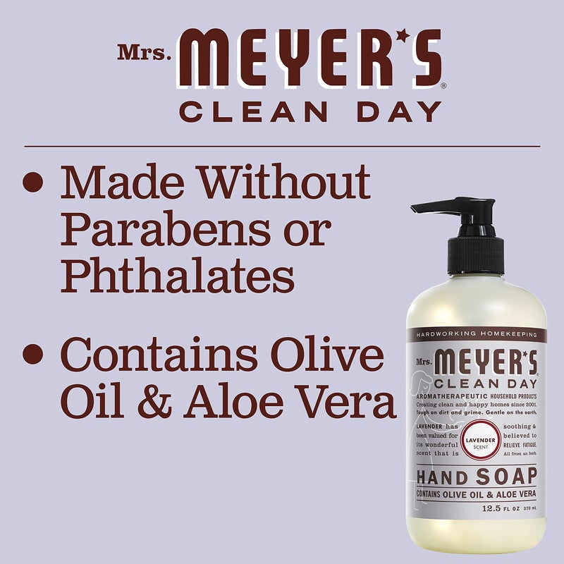 MRS. MEYER'S CLEAN DAY Liquid Hand Soap Refill, Cruelty Free and Biodegradable Formula, Lavender Scent, 33 Fl Oz (Pack of 1) - Image 4