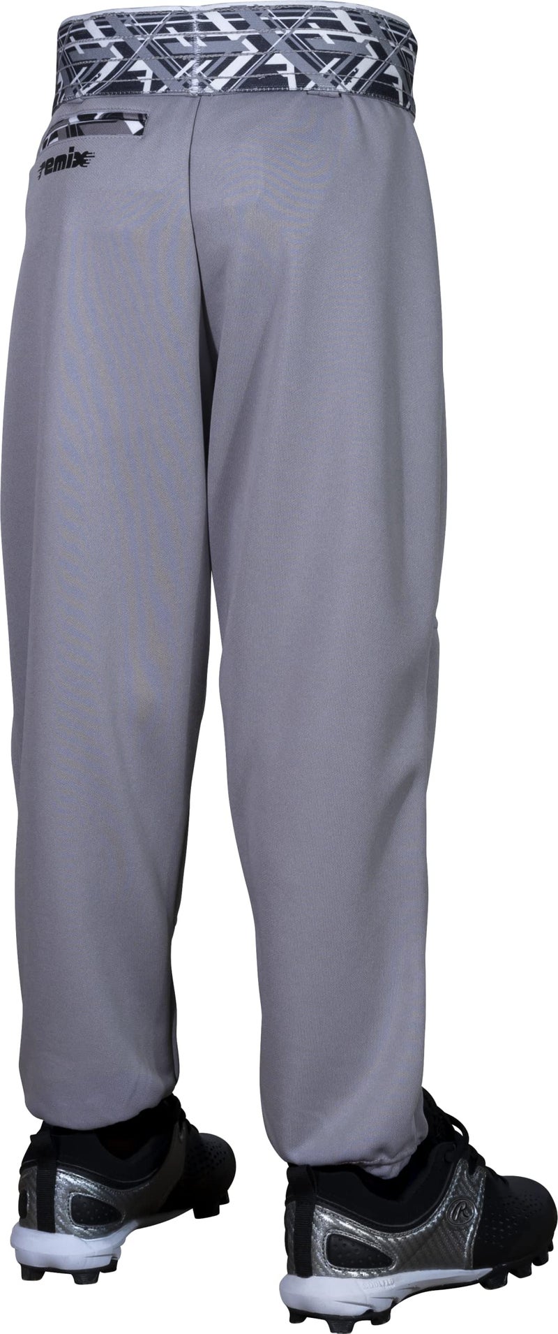 Rawlings REMIX | T-Ball & Youth Baseball & Softball | Game/Practice Pants | Grey/Black | Small - Image 4