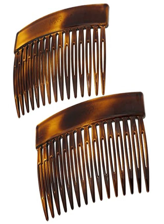 CAMILA Paris Cp2942 French Hair Side Comb, 3 Inch Small Tortoise Shell, Flexible Durable Cellulose Hair Combs, Strong Hold Hair Clips For Women, No Slip Styling Girls Hair Accessories, Made In France - Image 1