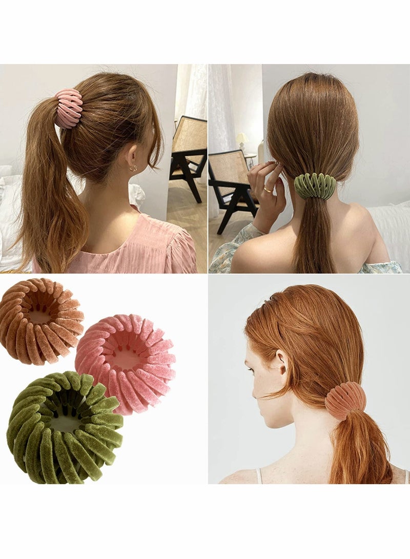 KASTWAVE Fashion Hair Clips, Expandable Pony Tail Holders, Hair Ties Hair Clip, Ponytail Hairpin Curling Iron Bun Maker Hair Styling Tool - Image 3