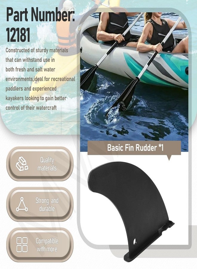 MWEDP 12181 Skeg Fin Rudder for Intex Inflatable Kayak Boats Challenger K1(68305EP), K2 (68306EP 68307EP), Excursion Pro (68309EP) - Image 2