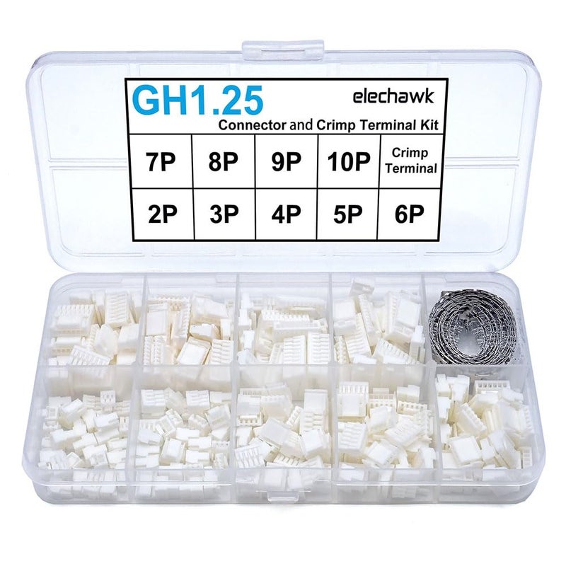 elechawk GH125 Connectors and Crimp Terminal kit Compatible with JST GH Connectors Plugs 125mm Pitch for Pixhawk Cube 6C 6X Pixhawk4 Drone Flight Controller - Image 2