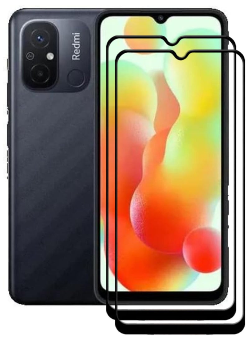 ACLIX 2 Pieces Antistatic ESD Dustproof Premium Quality High Definition Tempered Glass Screen Protector Designed For Xiaomi Redmi 12C - Image 1