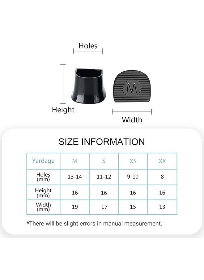 Generic 16 Pairs High Heel Protectors Stiletto Heel Repair Caps Covers & Heel Stoppers 4 Sizes High Heel Tip Covers, Noise Reducing, Slip-On Caps (8 Pairs Clear / 8 Pairs Black)  - Image 2