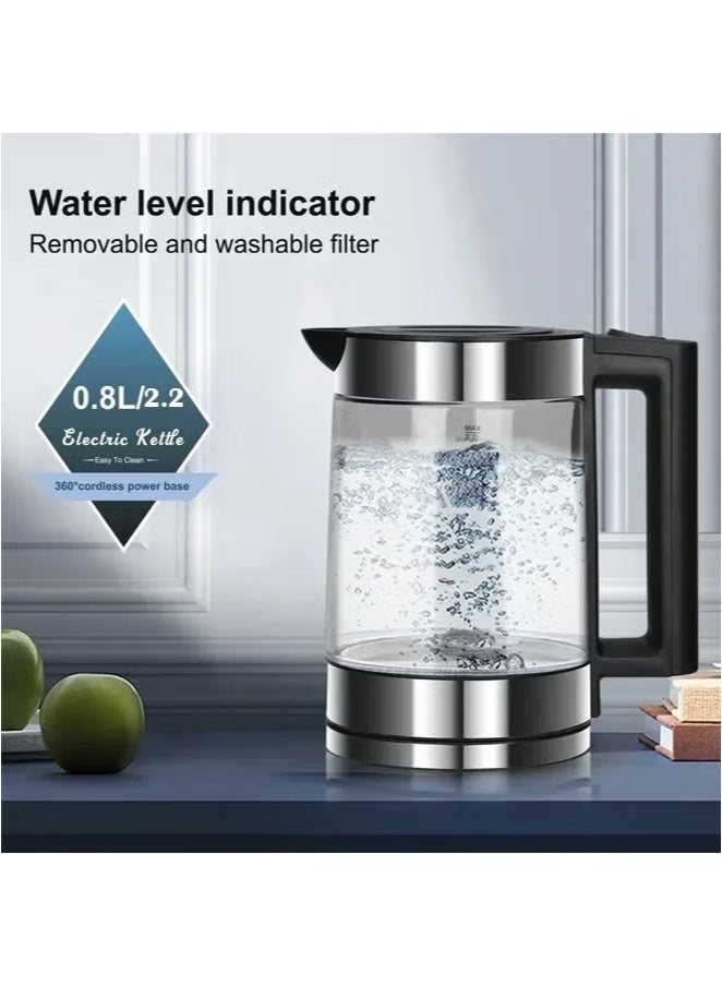 توسكانا يو غلاية كهربائية مزدوجة مع فلتر شاي قابل للإزالة سعة 0.8-2.2 لتر و قوة 1500 واط - Image 3