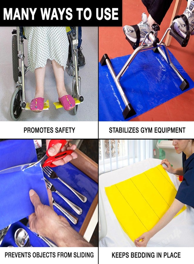 Dycem Bulk Roll Matting, 8" x 2 yd. Roll, Blue, Non-Slip Material Helps Improve Stabilization & Gripping, Holds Plates & Bowls in Place, Grip Jars When Opening, Cabinet Liner, Exercise Mat, & More - Image 2