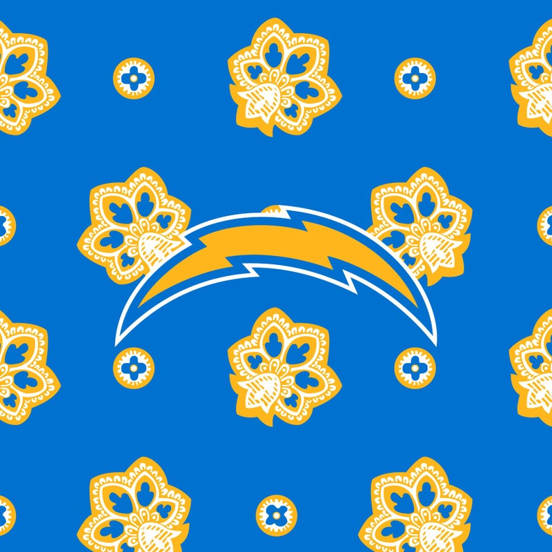 Vera Bradley Women's Cotton Nfl Small Stadium Crossbody Bag (Multiple Teams Available), Losangeleschargersonpowderblue/Goldbandana, One Size - Image 3