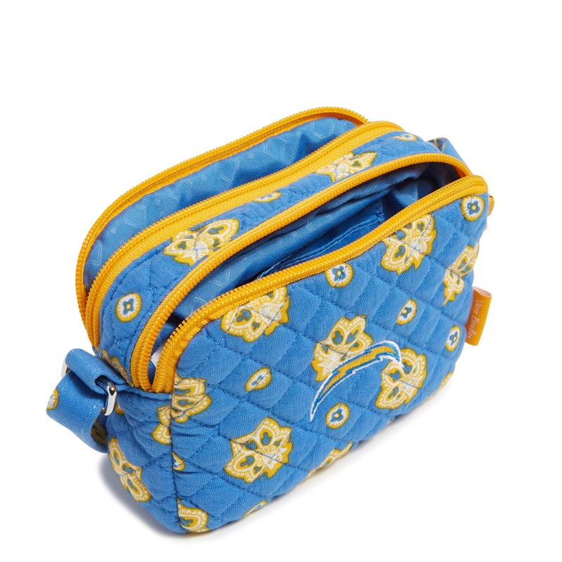 Vera Bradley Women's Cotton Nfl Small Stadium Crossbody Bag (Multiple Teams Available), Losangeleschargersonpowderblue/Goldbandana, One Size - Image 2