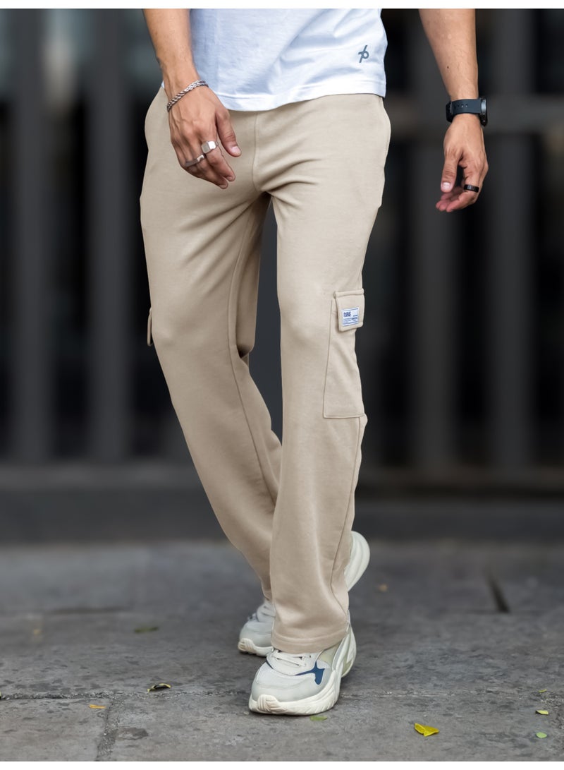 Maniac Maniac Mens Solid Biscuit Baggy Fit Cargo pant  - Image 3