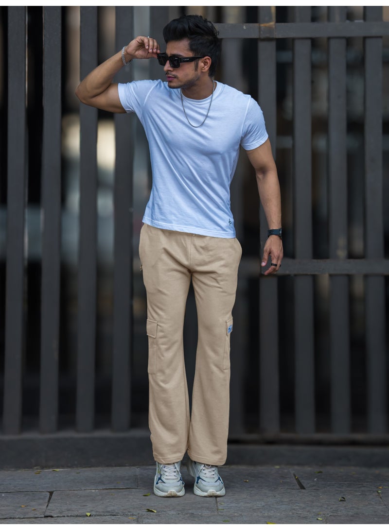 Maniac Maniac Mens Solid Biscuit Baggy Fit Cargo pant  - Image 5