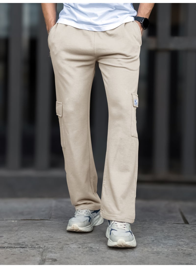Maniac Maniac Mens Solid Biscuit Baggy Fit Cargo pant  - Image 4