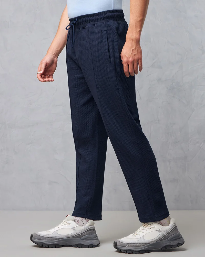 bewakoof Men's Blue Track Pants