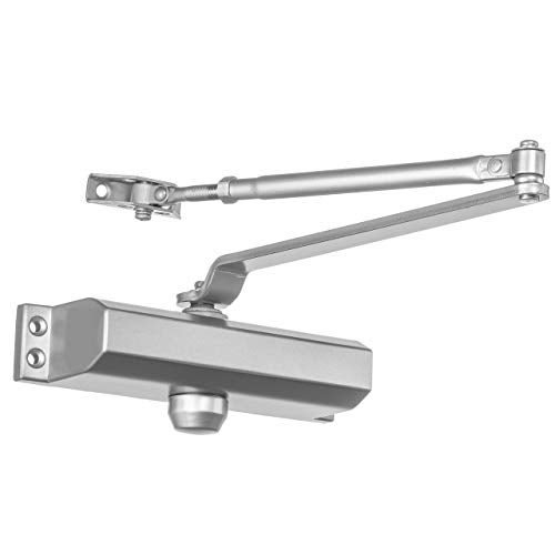Dynasty Hardware Door Closer, Commercial Hydraulic Closer, Self-Closing, Spring Size 2, ADA Compliant, Surface Mount, Sprayed Aluminum, Series 2000 - Image 1