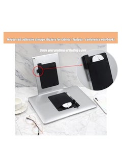 erorex Pocket Pouch for Laptop with Reusable Adhesive,Pouch Holder for Computer Accessories,Self-Adhesive Mouse Headset Storage Bag, Ideal for Portable External USB Cable,Apple Magic Mouse  - Image 3