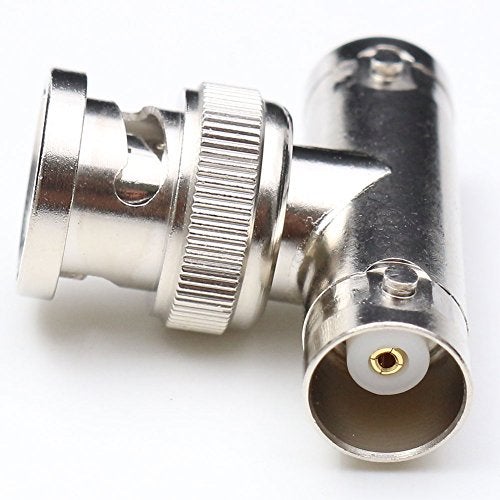 ANHAN BNC Splitter, Male to Female, 3 Way, Coaxial Adapter, Commercial Grade, Pure Brass, Nickel Plated - Image 3