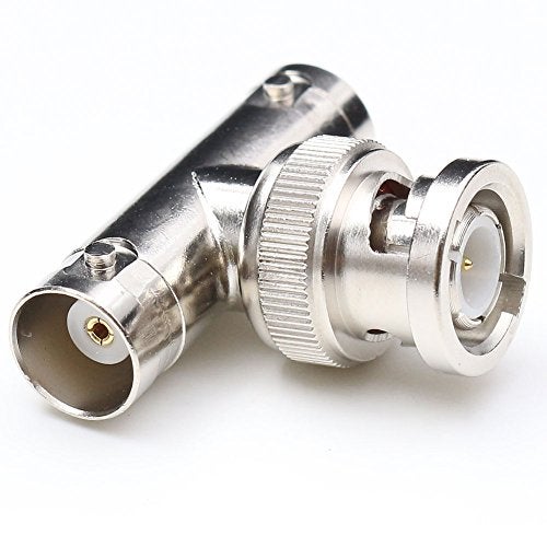 ANHAN BNC Splitter, Male to Female, 3 Way, Coaxial Adapter, Commercial Grade, Pure Brass, Nickel Plated - Image 5