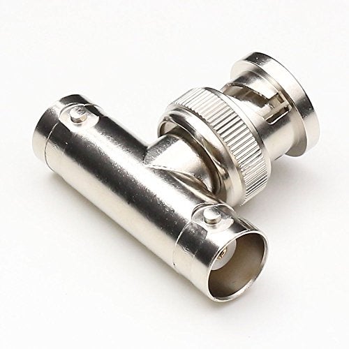 ANHAN BNC Splitter, Male to Female, 3 Way, Coaxial Adapter, Commercial Grade, Pure Brass, Nickel Plated - Image 4