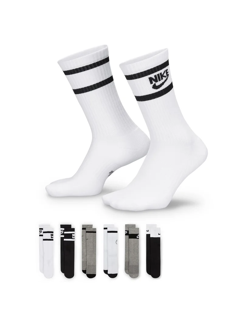نايكي Youth 6 Pack Everyday Cushion Crew Socks