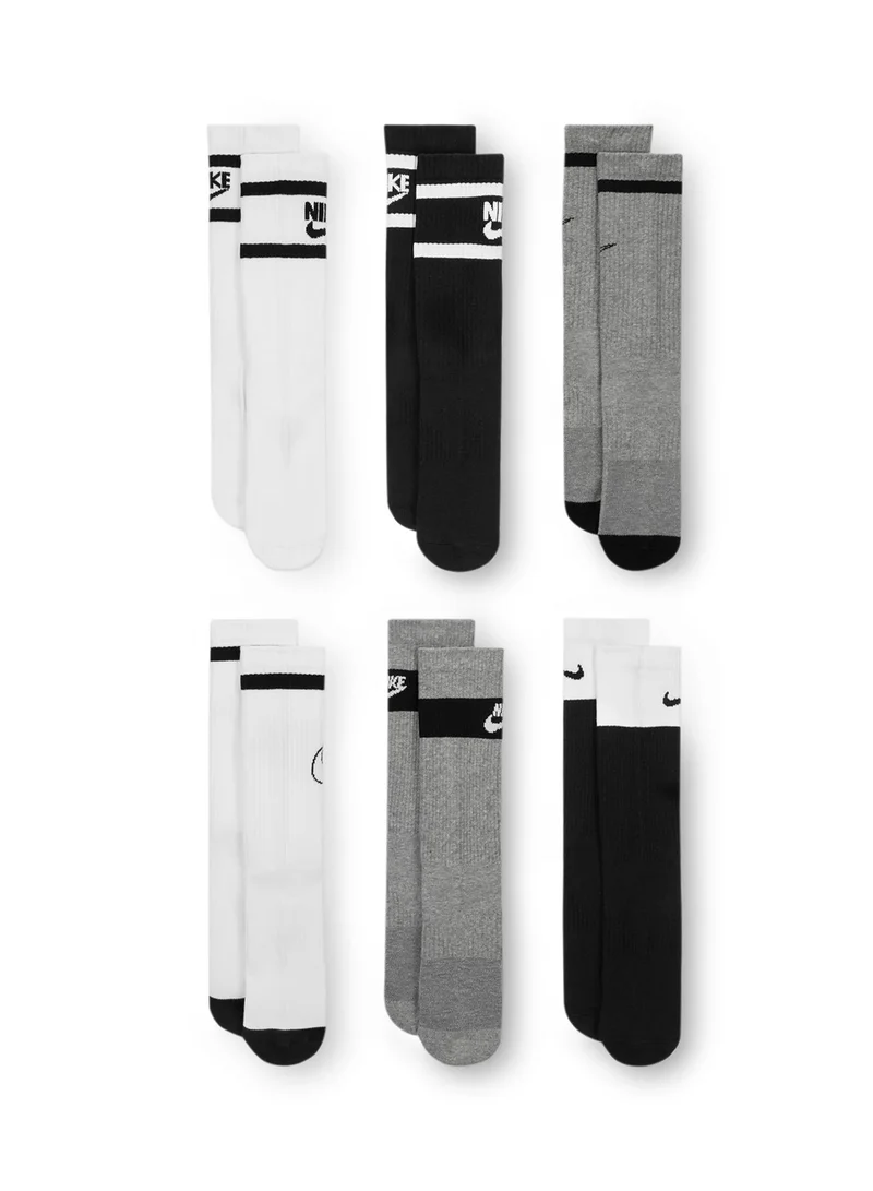 Nike Youth 6 Pack Everyday Cushion Crew Socks