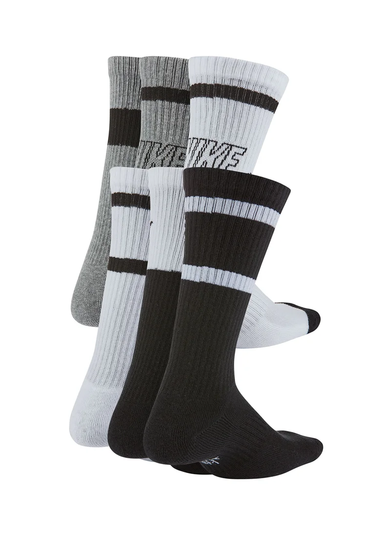 نايكي Youth 6 Pack Everyday Cushion Crew Socks
