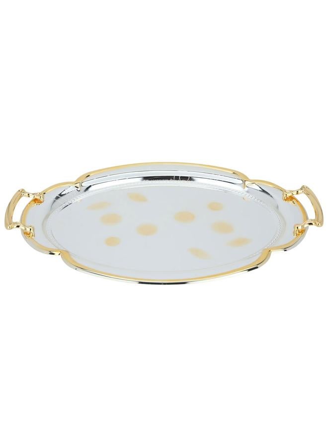 السيف  طقم أغطية فولاذية بيضاوية فضية مكون من 3 قطع - Image 1