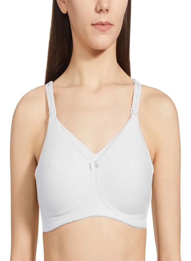 ترايامف Triumph International Women's Non Padded | Wire Free | Mamabel Nature 36B White | Full-Coverage Bra | Pack of 1