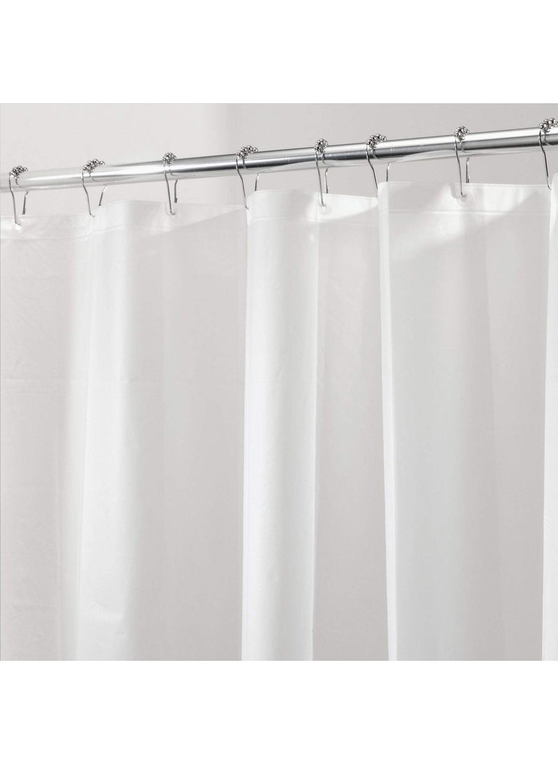 InterDesign iDesign PEVA Mold and Mildew Resistant Plastic Shower Curtain Liner for Use Alone or With Fabric Curtain Set of 2 72 x 72 White 