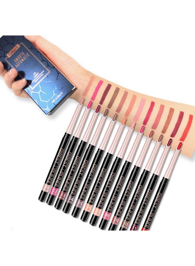 QiBest 12 Colors Lip Liner Pencil Waterproof Non Marking Matt Velvet Lipstick Pen （12Pcs Lot Set） - Image 4