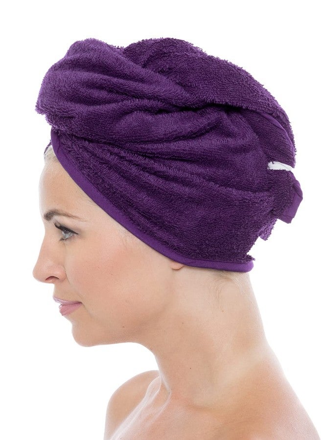 TexereSilk Women's Spa Towel & Head Wrap Set - Modal & Organic Cotton Blend (Purple, 2X/3X) - Image 3