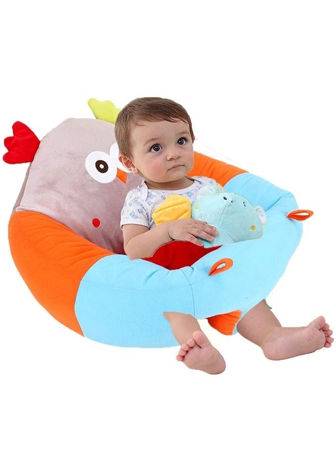 Junior Kingdom Baby Sofa Chair Owl Design (52x50x21cm) - Soft Plush Support Seat for Infants and Toddlers 3-12 Months, Comfortable Sitting Cushion for Baby Development  - Image 2