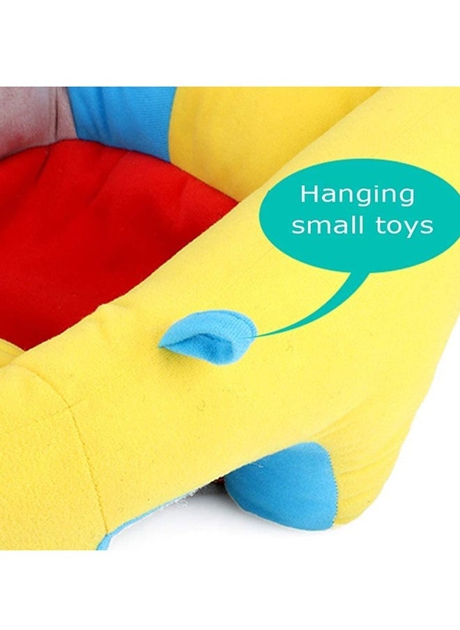 Junior Kingdom - Baby Sofa Chair Owl Design (52x50x21cm) - Soft Plush Support Seat for Infants and Toddlers 3-12 Months, Comfortable Sitting Cushion for Baby Development - Image 1