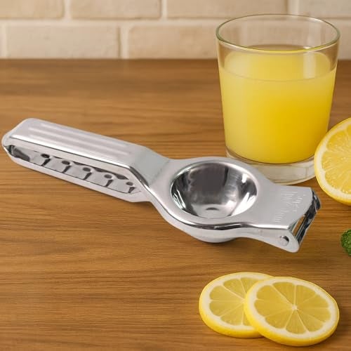 SUPERMOM Lemon Squeezer 1 Pc – Heavy Duty Aluminum Handheld Citrus Juicer with Comfortable Grip Handle – Manual Fruit Extractor for Lemon & Orange – Durable Kitchen Juice Making Tool - Image 1