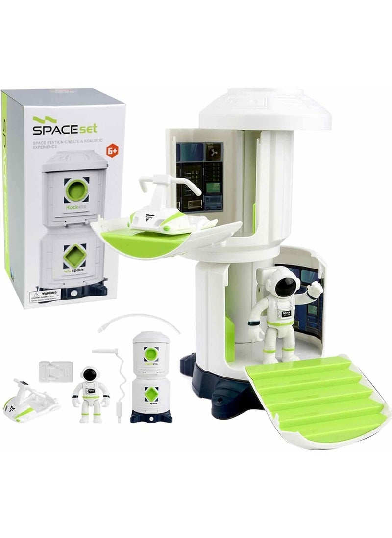 Double Layered Space Station And Astronaut Early Childhood Education Toy Gift  - Image 3