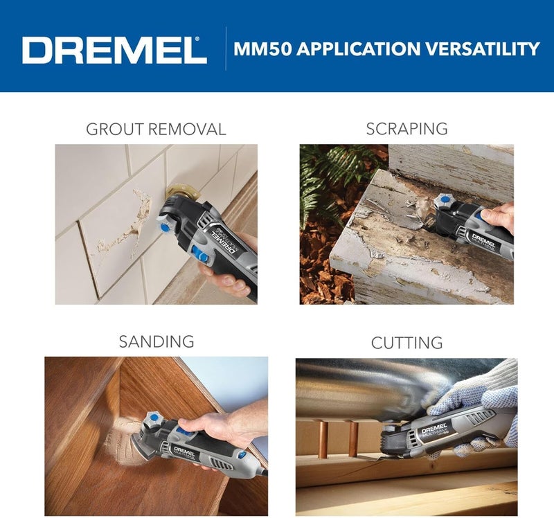 DREMEL Multi-Max MM50-02 5 Amp Variable Speed Corded Oscillating Multi Tool Kit with 16 Accessories and Storage Bag - Ideal for Metal & Wood Cutting, Sanding, and Box Cutouts - Image 3