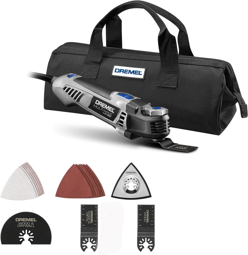 DREMEL Multi-Max MM50-02 5 Amp Variable Speed Corded Oscillating Multi Tool Kit with 16 Accessories and Storage Bag - Ideal for Metal & Wood Cutting, Sanding, and Box Cutouts - Image 1