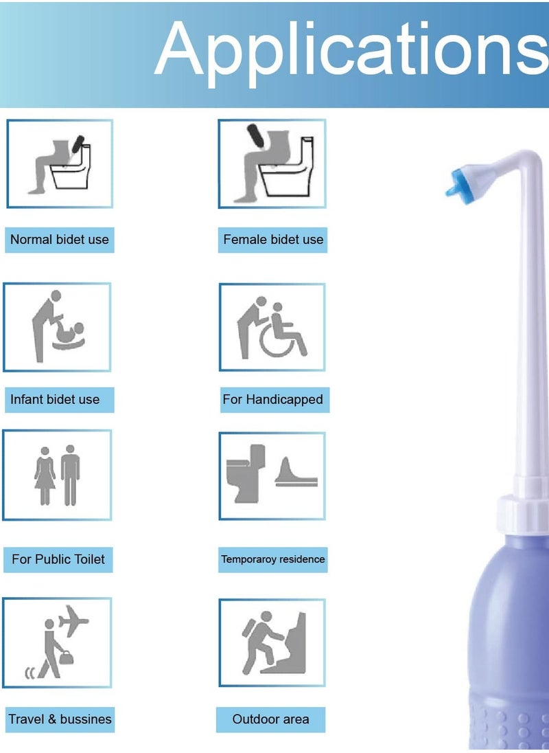 Elegant 650ml Portable Travel Shattaf Bidet Breeze Handheld Toilet Shattaf Hand Spray Is Necessary When You Are On a Trip